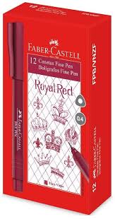 CANETA FABER FINE PEN 0,4 C/12 VINHO
