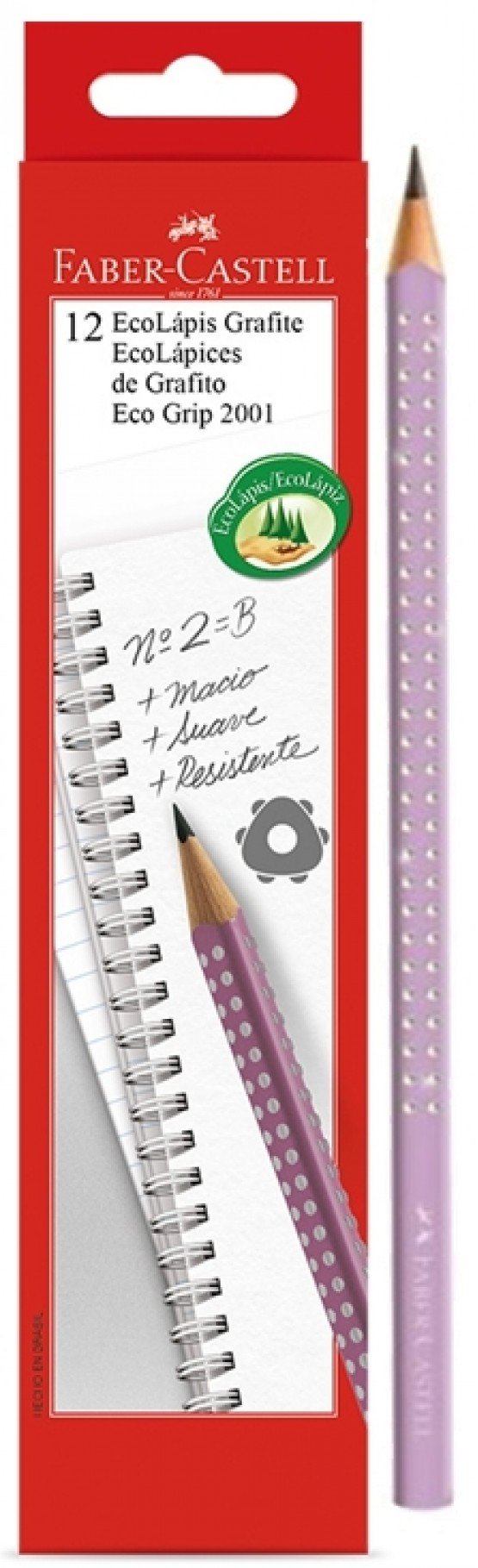 LAPIS GRAFITE FC GRIP LILAS C/12 2001BW