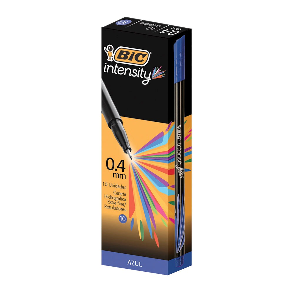 CANETA BIC INTENSITY 0,4 C/10 AZUL CLARO
