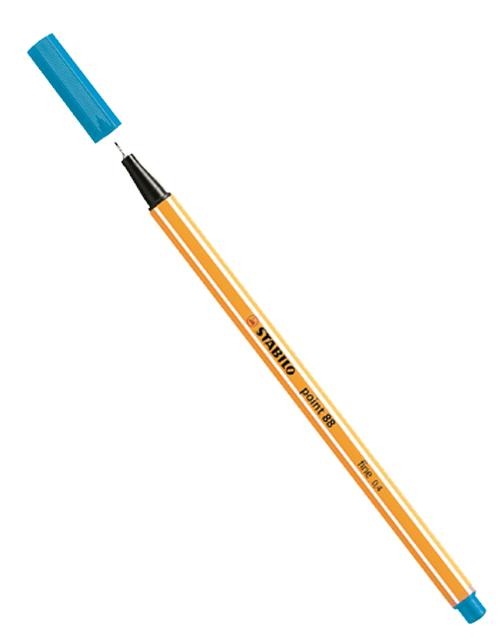 CANETA STABILO POINT88 0,4 C/10 AZ CLARO