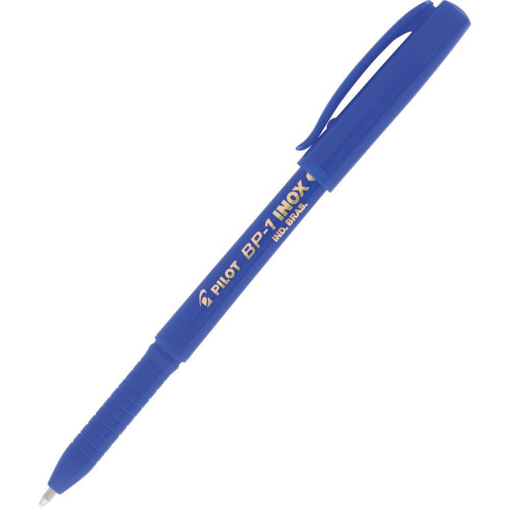 CANETA PILOT BP-1 INOX 1.0 C/48 AZUL