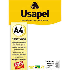 PAPEL USAPEL OPALINE BCO A4 180G 50F