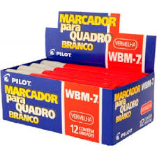 MARCADOR P/QD BRANCO PILOT C/12 VERMELHO