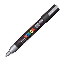 CANETA CIS POSCA PC-5M SM PRATA C/1