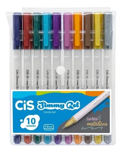 CANETA CIS TRIGEL METALIC C/10 SORTID