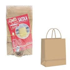 SACOLA PAPEL KRAFT P 21,5X15X8 C/10