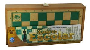 JOGO ESCOLAR XADREZ EM MADEIRA 2907